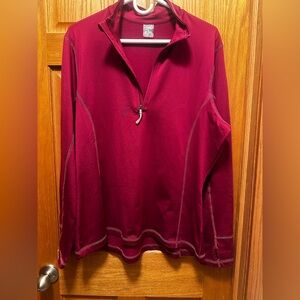 Storm Creek Maroon Quarter-Zip Pullover long sleeve with thumb holes woman’s XL
